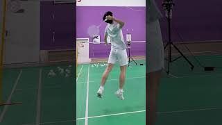 Badminton backcourt step exercise🏸😜👦badminton sports [upl. by China39]