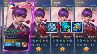 WTF Gusion Damage Auto Delete Enemy Using This Build   mobile legends [upl. by Hplar]