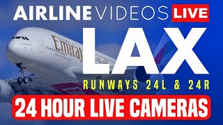 🔴LIVE 247 LAX Airport Action  LIVE Plane Spotting with ATC [upl. by Bo]