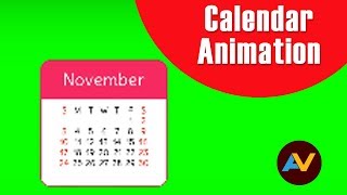 Flip Calendar  Calendar Animation  Animation Video  Free Footage [upl. by Wallache86]