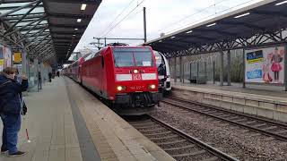 Ausfahrt am Bahnhof Düsseldorf flughafen RE2 ersatzzug nach münster westf hbf [upl. by Gudrin]