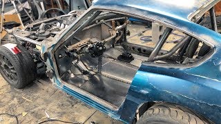 240z Gets Custom Built Floor Pans Firewall And Trunk [upl. by Saiasi]