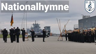 Gruß aus Wilhelmshaven zum Tag der Deutschen Einheit Marinemusikkorps spielt Nationalhymne [upl. by Ainadi]