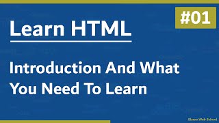 Learn HTML In Arabic 2021  01  Introduction and What I Need To Learn [upl. by Egin]