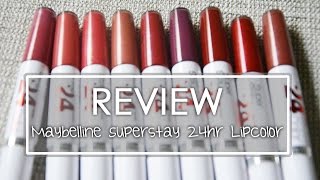 REVIEW  Maybelline Super Stay 24hr Lipcolor [upl. by Garibald796]