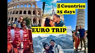 EURO TRIP  25 days  8 countries  16 cities  Exploring Europe  Switzerland [upl. by Nahtal]