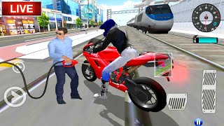 ✅3D Driving Class Simulator  Bullet Train Vs Motorbike  Bike Driving Game  Android Gameplay [upl. by Sirej]