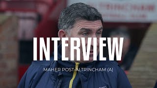 Interview Head Coach reacts to Altrincham defeat [upl. by Lear637]