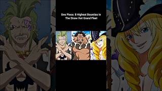 One Piece 8 Highest Bounties In The Straw Hat Grand Fleet onepiece zoro anime roronoazoro luf [upl. by Cela263]