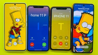 Incoming  Outgoing Call FaceTime IPhone 11Iphone 11 Pro Max vs Poco X6Motorola Razr 40 Ultra [upl. by Oniuqa]