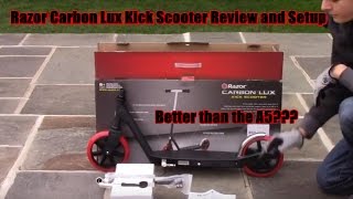 Razor Carbon Lux Kick Scooter Review and Setup [upl. by Paolina]