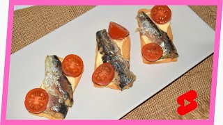 CANAPÉ FRÍO de Sardinas 😋 Fácil y listo en 5 minutos [upl. by Odawa]