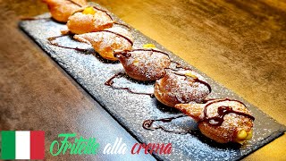 Frittelle di carnevale alla crema pasticcera  Italian Carnival Fritters  Gogosi cu crema [upl. by Akerdna]