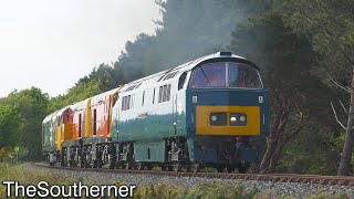 Swanage Railway  Diesel Gala locomotive convoy 08052024 [upl. by Theurich395]