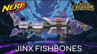 REVIEW Nerf LMTD League of Legends Jinx Fishbones  Pentakill [upl. by Tamqrah]