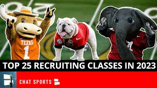 Top 25 College Football Recruiting Classes On 2023 National Signing Day Led By Alabama amp Georgia [upl. by Ayekal57]