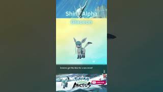 SHINY ALPHA GLACEON shorts shinypokemonhunter pokemonlegendsarceus shinypokemon pokemon [upl. by Ummersen]