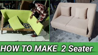 How to make 2 seater sofa  simplysofas  Beautiful sofa set 🔥🇮🇳 [upl. by Crowns]