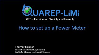 How to set up a Power Meter for Illumination Intensity Measurement on a Light Microscope [upl. by Yelah]