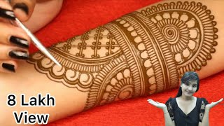 Wedding Bridal Henna Mehndi DesignSimple Easy Full Hand Bridal Arebic Mehndi DesignsEasy Mehndi [upl. by Eniruam448]