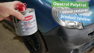 Review of OWATROL Polytrol colour restorer Trying it on a faded car bumper and house front door [upl. by Jamil]