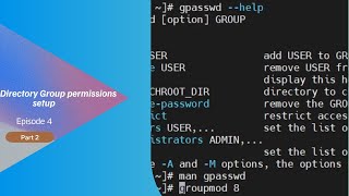 Episode 4 Directory Group permissions setup Part 2 [upl. by Squire]