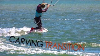 Carving Turns  Transitions twintip kitesurf  kiteboard tutorial [upl. by Yardley]