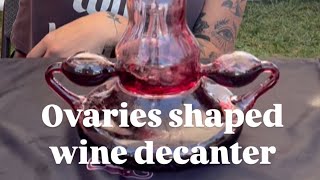 SheCanTer 🍷 wine decanter shaped like ovaries 🥂shecanter winedecanter wine ovaries sandiego la [upl. by Nekciv]