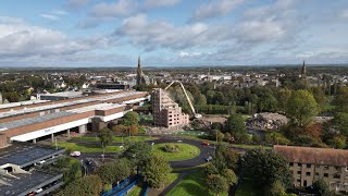 Aerial Drone Footage of Irvine High Rise Flats Demolition [upl. by Llerrom]