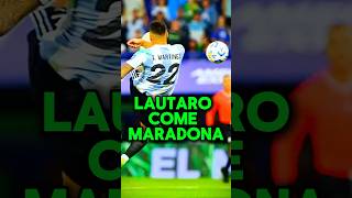 Lautaro Martinez come Diego Maradona lautaromartínez maradona calcio sport [upl. by Eldora801]