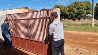 Como Instalar Portão de Correr Da Sua construção [upl. by Letsirk]