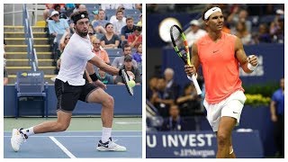 Nadal Basilashvili Us open 2018 Highlights TE [upl. by Keisling771]