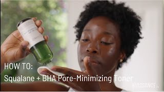 How to Use Squalane  BHA PoreMinimizing Toner [upl. by Olrac]