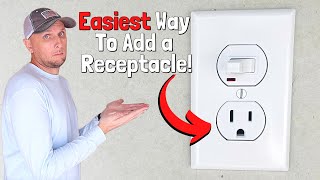 How To Install An Outlet and Light Switch Combo  Adding a Receptacle To Any Room [upl. by Nuahc]