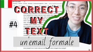 Correct My Text in Italian 4 email formale al consolato  Learn Italian with Lucrezia [upl. by Annayek]