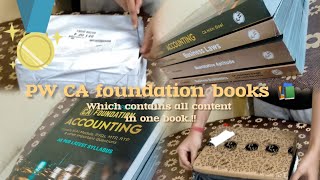 PW CA foundation books 📚 Unboxing CA wallah  Review  CA aspirates 👩🏻‍🎓 [upl. by Ikceb]