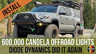 BEST OVERLANDING LIGHTS  FULL DIODE DYNAMICS LED LIGHT INSTALL  TOYOTA TACOMA OVERLAND RIG [upl. by Htessil311]