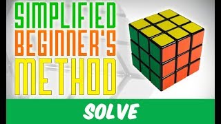 The Simplified Beginners Method for the Rubiks Cube 4 algorithms only [upl. by Aiht]