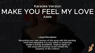 Adele  Make You Feel My Love Karaoke Version [upl. by Airlee]