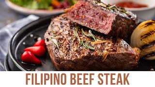 Filipino Beef Steak  Bitrecipes [upl. by Carhart]