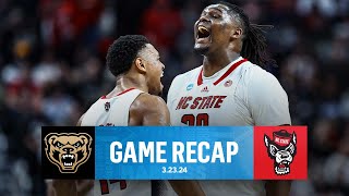 NC State survives OT THRILLER over Oakland advances To Sweet 16 I March Madness Recap I CBS Sports [upl. by Ayatahs]