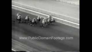 Santa Anita Derby horse race 1958 Silky Sullivan wwwPublicDomainFootagecom [upl. by Elmore320]