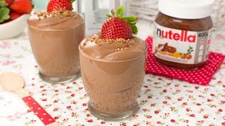 MOUSSE DE NUTELLA  Con Solo 2 Ingredientes [upl. by Aicilyhp]