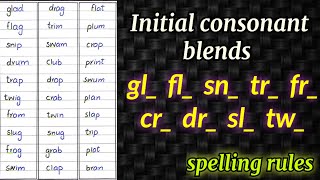 initial consonant blends  beginning blendsConsonant digraph [upl. by Ralyt]