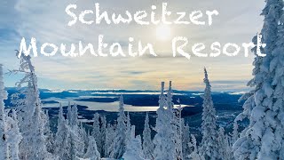 Schweitzer Mountain Resort My favorite run Little Blue Ridge 4k [upl. by Quillon]