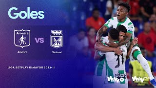 Ámerica vs Nacional goles  Liga BetPlay Dimayor 20232  Cuadrangulares  Fecha 4 [upl. by Leeke476]