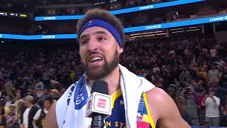 GAME 6 Klay Postgame Interview  May 13 2022 NBA Playoffs [upl. by Donnie257]