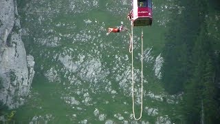 Adrians Stockhorn Cable Car Bungy Chrindi Erlenbach im Simmental Switzerland [upl. by Juley]