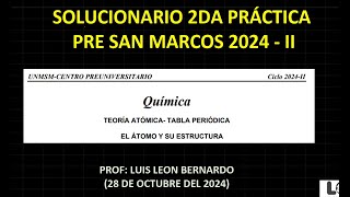 SOLUCIONARIO SEMANA 2  PRE SAN MARCOS 2024  II [upl. by Enneiluj472]