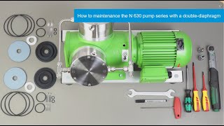 KNF  How to maintenance the N 630 pump series with a doublediaphragm [upl. by Aneeuqal]